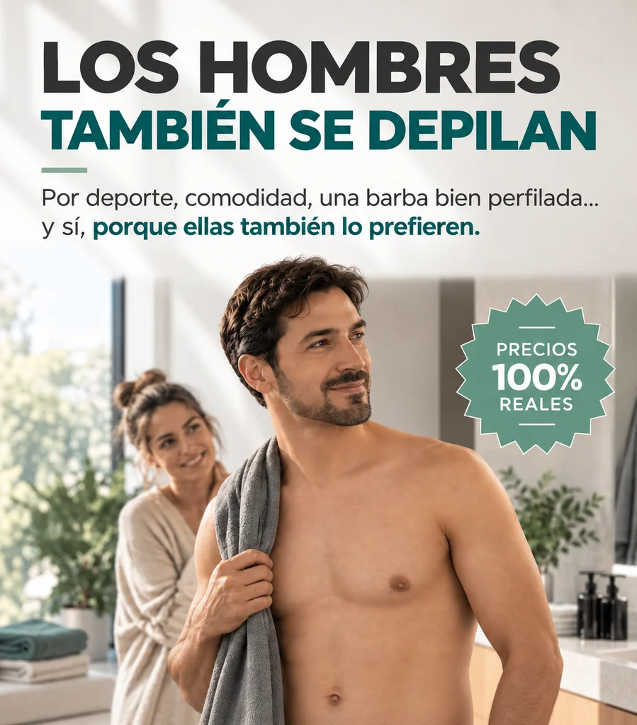 Los hombres también se depilan: deporte, comodidad y una barba bien perfilada. Aura Laser Santiago.